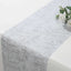Mesh 11"x108" Table Runner Metallic Silver - Glitter Design for Convenient Event Decoration
