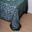 Tulle 90"x156" Rectangle Tablecloth Hunter Emerald Green - Sequin Leaf Embroidered Table Cover