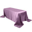Satin Rectangular 90"x132" Tablecloth Violet Amethyst - Seamless Table Cover