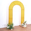 8ft Gold Spandex Fitted U-Shaped Wedding Arch Cover With Shimmer Tinsel Finish, Double-Sided Open Arch Backdrop Slipcover