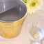 6 Pack 3" Gold Plastic Party Favor Bucket-Containers, Mini Succulent Nursery Planters, Flower Pot Crafts