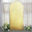 7ft Champagne Shimmer Tinsel Spandex Chiara Backdrop Stand Cover For Fitted Round Top Wedding Arch