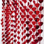 Red Heart Chain Foil Fringe Curtain Party Backdrop, Metallic Red Tinsel Streamer Party Decor - Door Window Foil Curtain - 3ftx6.5ft