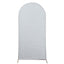 5ft Silver Shimmer Tinsel Spandex Chiara Backdrop Stand Cover For Fitted Round Top Wedding Arch
