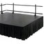 Portable Stage Skirt Black Polyester Platform Skirting Cloth for Events, Performances & Wedding Staging - 16"x10ft