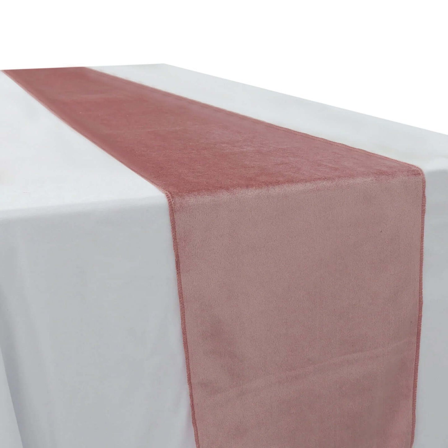 Premium Velvet 12"x108" Table Runner Dusty Rose - Sheen Finish Reusable Table Decor