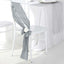 5 Pack Taffeta 6"x106" Chair Sashes Silver Accordion Crinkle Texture - Stylish Decor for Weddings & Gatherings