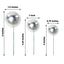 12 Pcs Cake Topper Picks Faux Pearl Ball Design Silver - Foam Balloon DIY Cupcake Decor Supplies Assorted Sizes