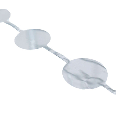 Silver Round Chain Foil Fringe Curtain Party Backdrop, Metallic Silver Tinsel Streamer Party Decor - Door Window Foil Curtain - 3ftx6.5ft