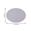6-Pack Placemats Glitter Design Silver Sparkle Oval - Non-Slip Decorative Table Mats for Dining 12"x18"