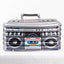 Silver Inflatable Ice Beverage Cooler with 80's Boom Box Design - Party Drink Container for Pool Events 24"x12"