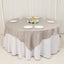 Lamour Satin 72"x72" Table Overlay Square Tablecloth Silver - Smooth Finish Table Topper