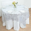 Sequin 72" Table Overlay Square Tablecloth Silver - Diamond Glitz Table Cover