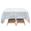Sequin 72" Table Overlay Square Tablecloth Silver - Diamond Glitz Table Cover