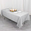Premium Polyester 60"x102" Rectangle Tablecloth Silver - Durable 220GSM Wrinkle-Resistant Table Cover