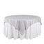 Taffeta 72"x72" Table Overlay Square Tablecloth Silver - Accordion Crinkle Table Cover