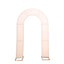 8ft Blush Spandex Fitted Open Arch Wedding Arch Cover, Double-Sided U-Shaped Backdrop Slipcover