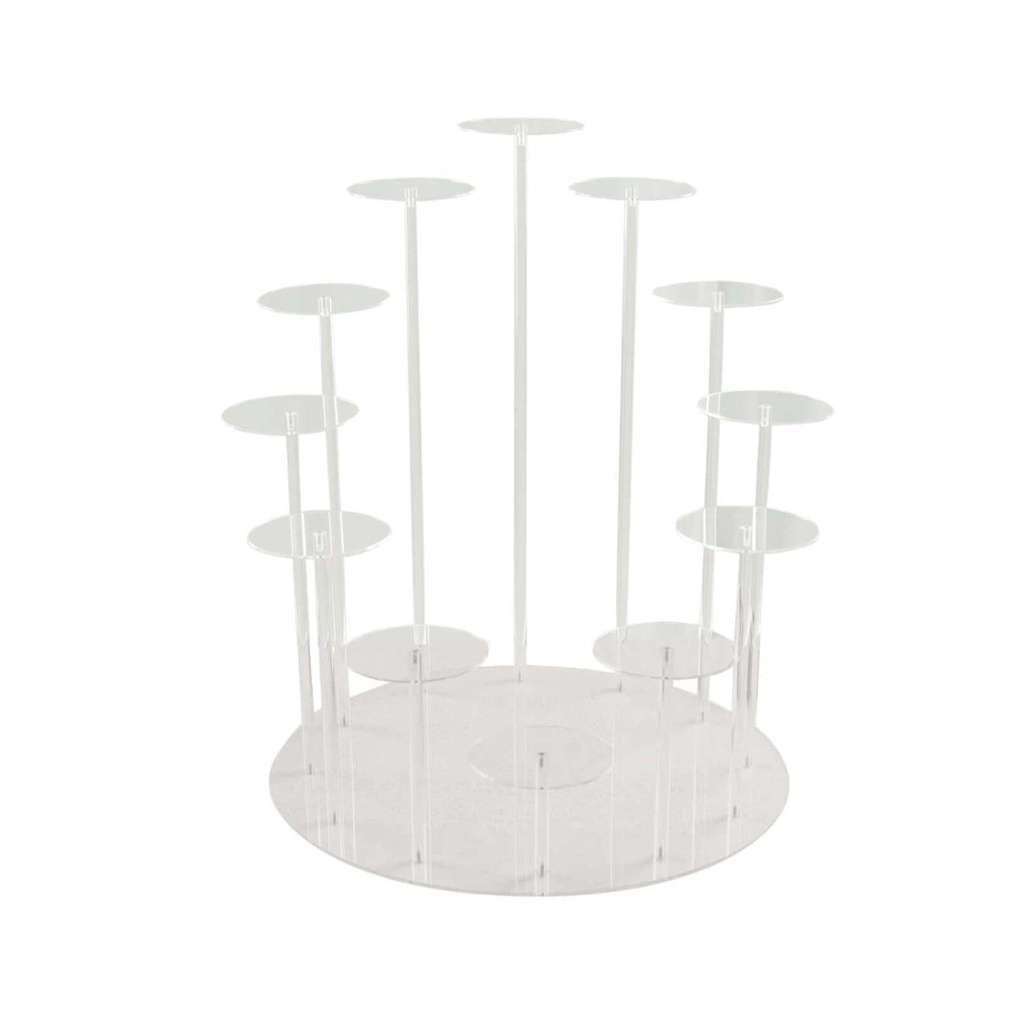 Acrylic Cake Stand with 12-Arm Tiered Cupcake Holders Clear - Easy Assembly Multi-layer Dessert Display Centerpiece Tower for Weddings Gala Events & Celebrations 29"