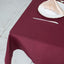 Premium Polyester 54"x54" Table Overlay Square Tablecloth Burgundy - Stain and Wrinkle-Resistant 220GSM Table Topper