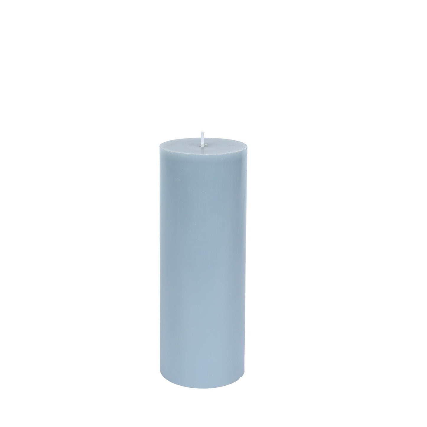 12-Pack 3"x8" Unscented Dripless Pillar Candles â€“ Dusty Blue Long-Burning Wax Candles with Cotton Wicks for Home, Weddings & Event Decor