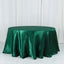 Satin 132" Round Tablecloth Hunter Emerald Green - Stylish Seamless Table Cover