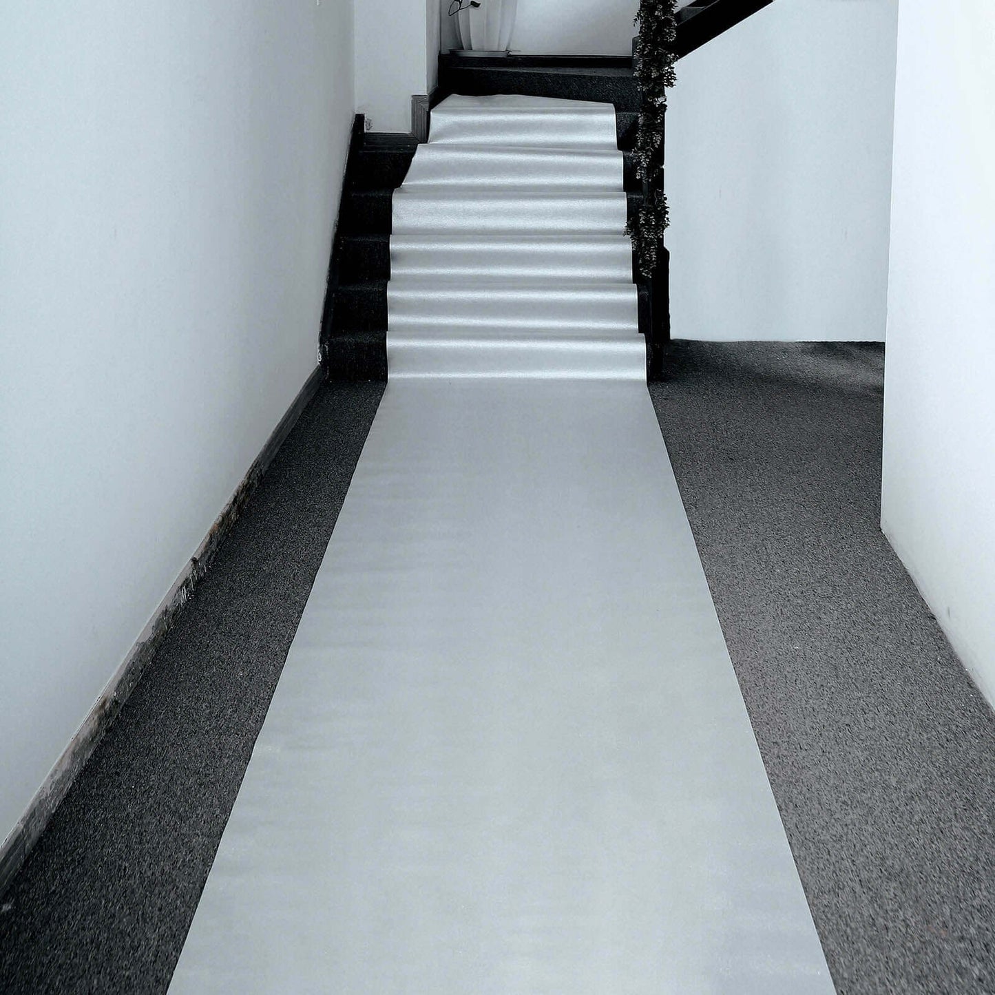 3ftx50ft Silver Sparkle Glitter Wedding Aisle Runner, Non-Woven Red Carpet Runner Prom, Hollywood, Glam Parties