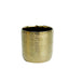 2-Pack Flower Plant Pots Textured Round Design Metallic Gold - Ceramic Cylindrical Indoor Planters 5"