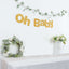 3ft Gold Glittered Oh Baby Paper Hanging Baby Shower Garland Banner