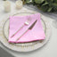 5 Pack Polyester 17"x17" Napkins Pink - Durable & Wrinkle Resistant Dinner Napkins