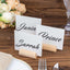 10-Pack Wooden Place Card Holders Farmhouse Cylindrical Design Natural - Rustic Table Number Stands 2"