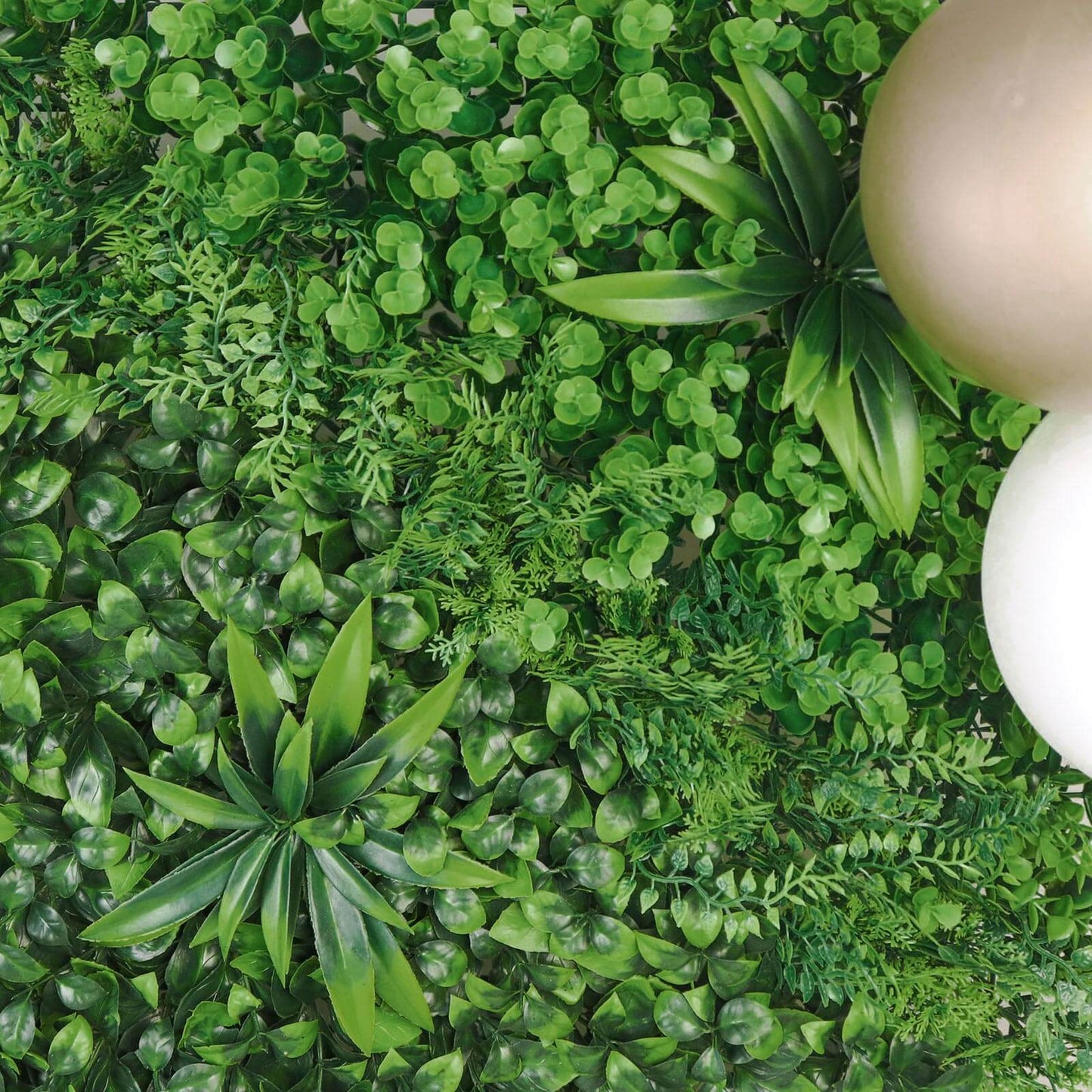 13 Sq. ft. Artificial Boxwood Fern Greenery Garden Wall, Grass Backdrop Mat, Indoor Outdoor UV Protected Assorted Foliage - 4 Panels