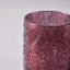 6-Pack Mercury Glass Candle Holders Burgundy Palm Leaf Design - Votive Tealight Holders for Events