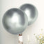 5 Pack 18" Metallic Chrome Silver Latex Helium Air Party Balloons