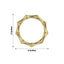 4 Pack Gold Metal Napkin Rings Bamboo Knuckle Style, Modern Serviette Holders - 2"
