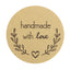 500Pcs 1.5â€ Handmade with Love Olive Branch Stickers Roll, Cookie and Bakery Box Labels - Round