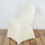 10 Pack Spandex Chair Covers for Banquet Chairs Ivory - Durable Reusable Stretch Slip-On Covers