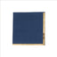 50-Pack Paper Beverage Napkins Navy Blue with Gold Foil Edge - 2 Ply Disposable Soft 18GSM Cocktail Napkins 5"x5"