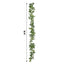 6ft Real Touch Green Artificial Silk Rose Leaf Hanging Vine, Flexible Greenery Table Garland