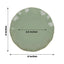 10-Pack Plastic Round 6" Dessert Plates in Dusty Sage Green Ruffled Rim with Gold Edging - Sturdy Disposable Salad Appetizer Dinnerware