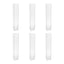 6-Pack Glass Cylinder Vases Square Clear - Durable Heavy Duty Floral Centerpieces for Weddings 24"
