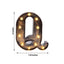 LED Marquee Letter "Q" Industrial Style Antique Black - Light-Up Alphabet Sign for Weddings & Displays 9"