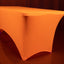 Glow Neon Orange Fitted Spandex Tablecloth â€“ 6ft Rectangle, Wrinkle-Free Cover