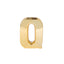 Shiny Ceramic Vase Letter "Q" Gold Plated - Chic Bud Planter Pot for Events & Decor 6"