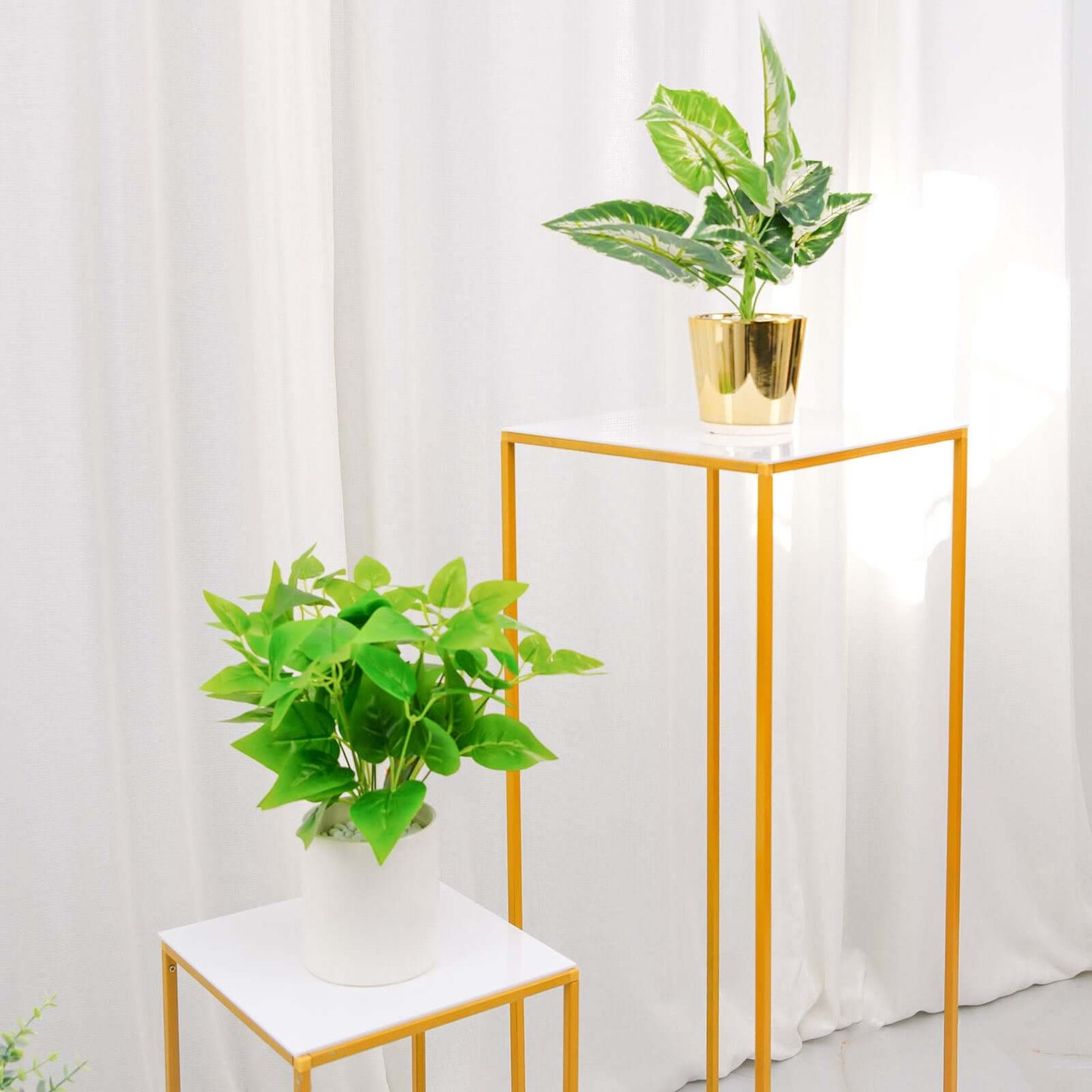 Set of 4 Acrylic Plexiglass Sheets Square Top Plates Assorted Sizes White - Protective Film Coating 3mm Thick