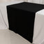 Scuba Polyester 36"x72" Wide Table Runner Black - Wrinkle-Free Trade Show Table Linen