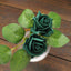 24 Roses 2" Hunter Emerald Green Artificial Foam Flowers With Stem Wire and Leaves