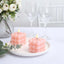 2-Pack LED Flameless Cube Candles Flickering Warm White Blush - Battery Operated Bubble Design 2"
