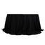 Fire Retardant Premium Polyester 132" Round Tablecloth Black - High-Performance Seamless Table Cover