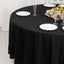 Scuba Round 108" Tablecloth Black - Wrinkle Free & Stain Resistant Table Cover for Exquisite Events