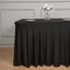Spandex Rectangle 72"x30" Table Skirt Black with Wavy Skirt-Like Effect Table Cover